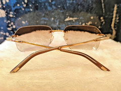 Fred Cayman Rare sunglasses with solid Gold 18k eagle head and diamond frame