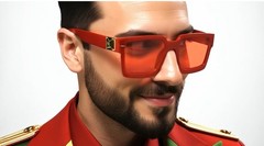 Men Sunglasses Fashion Black Oversize Big Designer Square Rapper Rap Black Retro