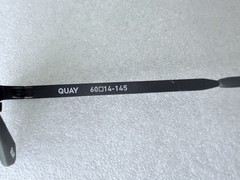 QUAY Backstage Pass Sunglasses Matte Black Square Aviator Unisex Polorized Lens