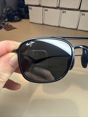 Maui Jim Keokea MJ447-02 55[]20-145 Black Sunglasses (Made In Japan) #378