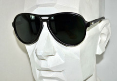 Vtg REI Japan Matte/Black Green/Glass/Polarized Mens Climbing Aviator Sunglasses