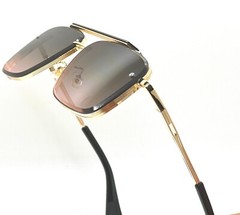Men Designer Sunglasses Classic Green Tea Lens Gold Luxury 2022 Model New Style