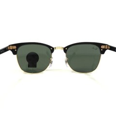 Ray-Ban Sunglasses RB3016 CLUBMASTER W0365 Black Gold Frames G-15 Lenses 51 mm