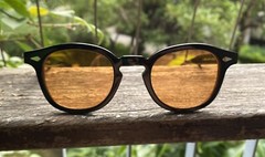 Men’s Orange Sunglasses Johnny Depp Amber Sunglasses Women Black Acetate Glasses
