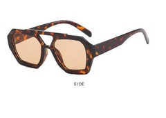 Irregular Frame Sunglasses UV400 Double Beam Retro Outdoor Statement Glasses