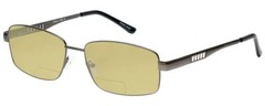 Enhance BIG&TALL EN3858 Men’s Polarized Bi-Focal Sunglasses Gunmetal Silver 63mm