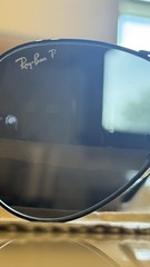 Ray-Ban Aviator Total Black Polarized Sunglasses Metal Frame Black Glass Lens