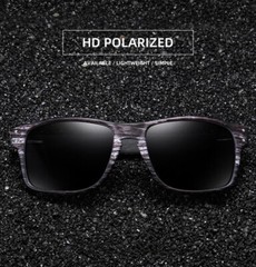 Wood Polarized Square Sunglasses Men Women Wooden Temple Outdoor Glasses New
