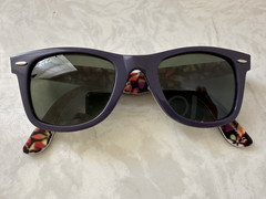 Ray Ban Wayfarer Sunglasses RB 2140 1020 Purple Floral Prints Pattern