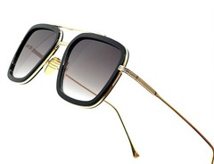 Men Sunglasses Vintage Tony Stark Cosplay Glasses Urban Fashion Street Eyewear