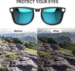 2Pcs Polarized Clip for Ray-Ban Meta Wayfarer & Gen 2 (RW4006/RW4012 Standard 50