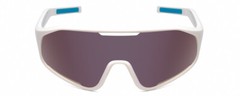 Bolle SHIFTER Unisex Wrap Designer Sunglasses Shiny White/Blue/Brown Blue 124 mm