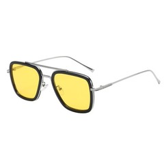 Men Sunglasses Vintage Tony Stark Cosplay Glasses Urban Fashion Street Eyewear