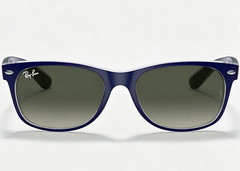 New RAY-BAN RB2132 6053/71 Crystal Navy Blue Wayfarer Sunglasses ItalyUV400 55mm