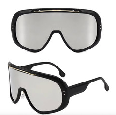FUTURISTIC OVERSIZED ONE PIECE SHIELD LENS WRAP AROUND SPORT DESIGNER SUNGLASSES