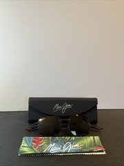 Maui Jim Komohana Unisex Square Sunglasses – Matte Rootbeer Frame with Polarized