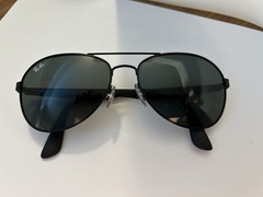 Ray-Ban RB3500 Aviator Sunglasses Gunmetal Green G-15 Lens 61mm w/ Case