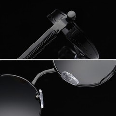Polarized Retro Round Sunglasses Vintage Gothic Steampunk Glasses Men Women USA