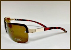 Men’s Classy Elegant Contemporary Modern Style SUN GLASSES Gold & Tortoise Frame