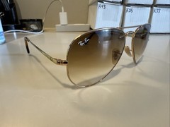 Ray-Ban RB 3689 Gold/Brown Shaded (9147/51) Sunglasses #K31