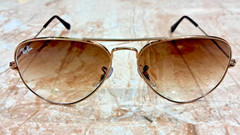 Ray Ban Sunglasses Aviator Arista Gold 3025 001/51 Brown Gradient 58 mm
