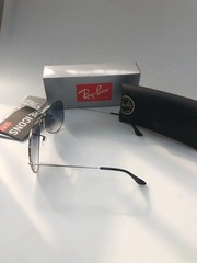 Ray Ban Sunglasses Aviator Silver 3026 Blue Gradient Lenses 62 mm 3026-2