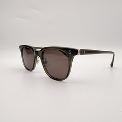 Eyevan Franz OD-BR Olive Drab Brown Lens Vintage Square Sunglasses 49mm NEW
