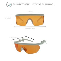 ShadyVEU Oversized Flat Top Retro Style ZigZag Arms Colored Tint Lens Sunglasses