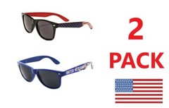 American USA Flag Vintage Sunglasses United States Stars square 2 PACK