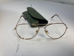 Unknown Vintage Aviator Frames with Cases ~55-20-140
