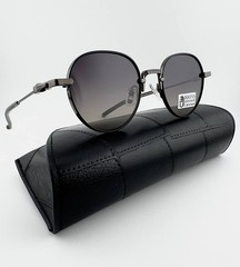 HAVVS HV68105 D Polarized Sunglasses Black Metal Round Unisex UV400 Driving