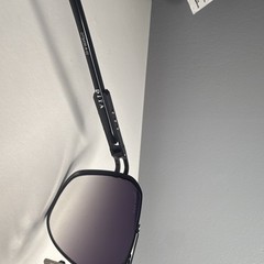 DITA KUDRU Men’s Aviator Sunglasses Black Metal Frame Gray Gradient Lenses
