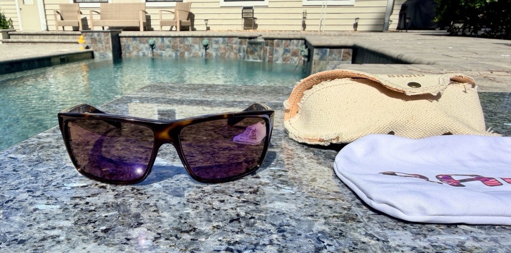 Bajio Sigs Rose Mirror Glass Lenses, Tortoise frames with case.