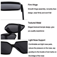 Mens Womens Polarized Sunglasses Retro Vintage Cat Eye Square Portable Case