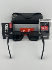 Ray-Ban Wayfarer RB2140 Sunglasses Matte Black Frame G15 Green Lens