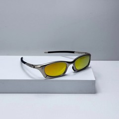 Oakley Penny X-Metal Sunglasses Silver Frame Black Lens Classic