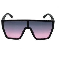 Men Fashion Sunglasses Pink Burgundy Ombre Lens Square Frame Shield Sunnies 2026