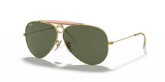 Ray-Ban RB3138 001 58mm Shooter Gold Sunglasses
