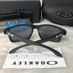 NEW Oakley Style Holbrook Sunglasses Black Frame Silver Lens Polarized UV400