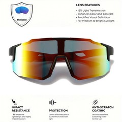 Polarized Sports Sunglasses UV400 Cycling Running Fishing Hiking Wraparound