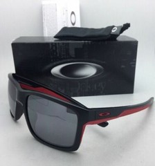 New OAKLEY Sunglasses MAINLINK OO9264-12 Matte Black & Red Frame w/Black Iridium