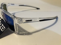 RAZE Eyewear Sunglasses Journey mirrored blue lens clear frame 26922