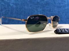Ray-Ban RB3947 Polished Arista Gold/Green 57 mm Sunglasses 145mm 001/31 57-18