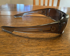 Spy+ Wrap Sunglasses Brown Frame Happy Lens Plastic Men’s 61-14-127