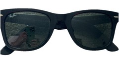 Ray-Ban RB2140 901 50-22 Wayfarer Green Lenses Unisex Classic Sunglasses – Black