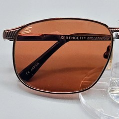 Vintage SERENGETI Millennium DR5500 54mm Brown Sunglasses Japan Unisex