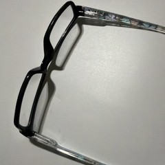 Women’s Clear Lens Glasses Classic Black Floral Sides Eyewear Fake Office Smart