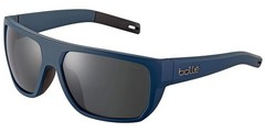 Bolle Vulture Polarized Navy Matte Square Sunglasses w Mirror Lens 12663