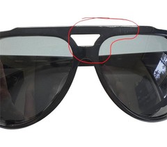 Dolce Gabbana Aviator Sunglasses Shiny Black Gray DG 4452F 3403/87 w/Pouch Read