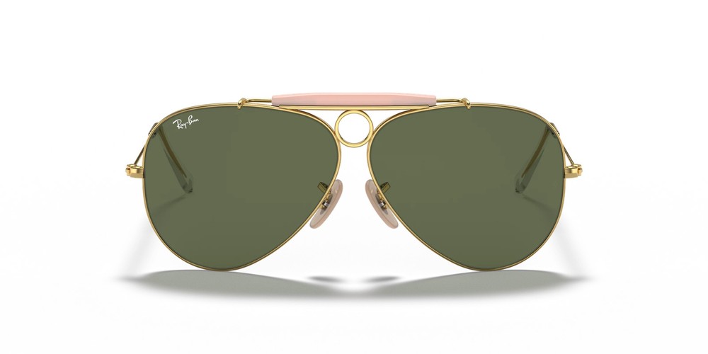 Ray-Ban RB3138 001 58mm Shooter Gold Sunglasses